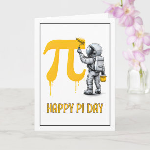 Carte Symbole Pi de peinture d'astronaute Cool personnal