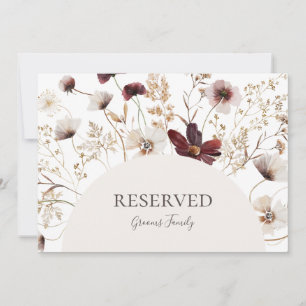 Carte SYMBOLE RÉSERVÉ Fleur sauvage de cuivre Bourgogne