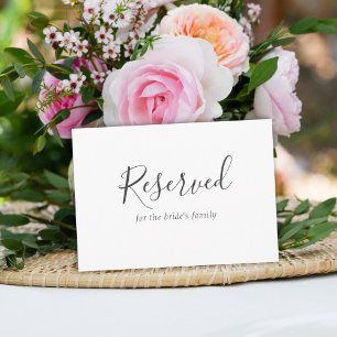 Carte Symbole simple et élégant de mariage réservé