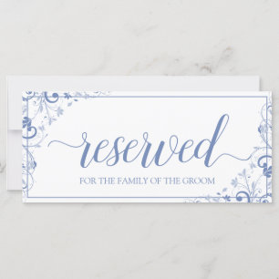 Carte Symbole suspendu réservé   Bouquet chic - gris ble