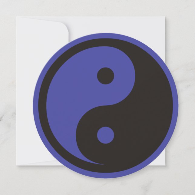 Carte Symbole Yin Yang - tatouage solide (Devant)
