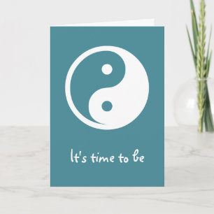 Carte Symbole Yin Yang - tatouage solide design 2