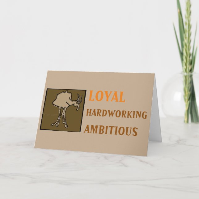 Carte Symbole Zodiaque Anniversaire Personnalité Caprico (Devant)