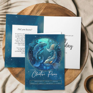 Carte Symbole zodiaque céleste Poissons Imaginaire Anniv