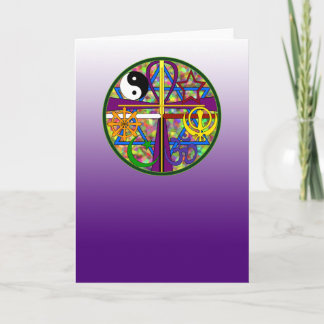 Carte Symboles de chant religieux d'unité