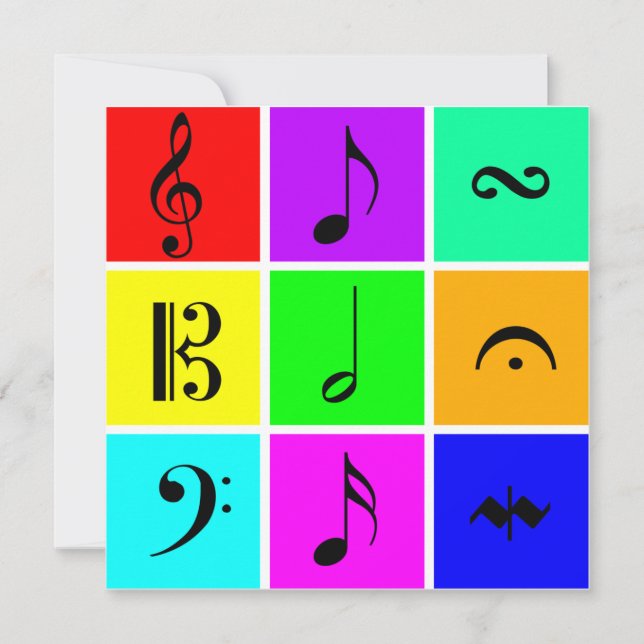 Carte symboles de musique vive (Devant)