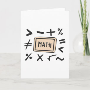 Carte Symboles mathématiques pour les élèves et les pare