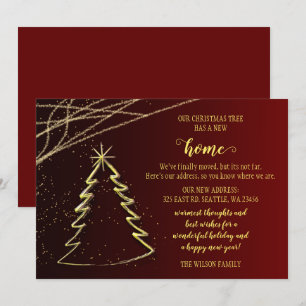 Carte Sympa arbre de Noël Nous avons déplacé les vacance