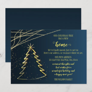 Carte Sympa arbre de Noël Nous avons déplacé les vacance