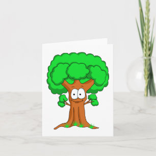 Carte Sympa Arbre vert Whimsical