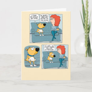 Carte Sympa et drôle Chien Stress out Anniversaire