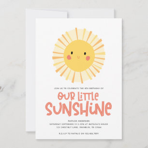 Carte Sympa jaune soleil illustration fête d'anniversair