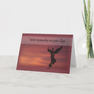 Carte Sympathie Angel coucher de soleil, Religieux