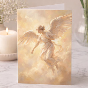 Carte Sympathie angélique Condoléances Pensées pour vous