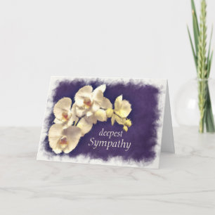 Carte Sympathie Aquarelle Orchidées blanches Personnalis