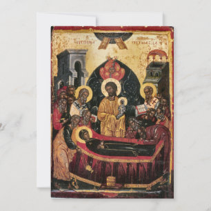 Carte Sympathie aux funérailles chrétiennes orthodoxes