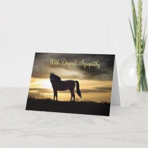 Carte Sympathie avec Cheval et lever de soleil Pro