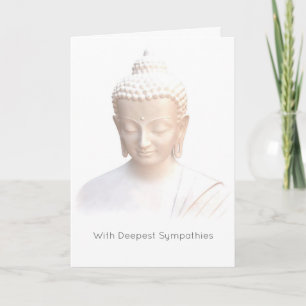 Carte Sympathie - Bouddha blanc   Calme méditatif serein
