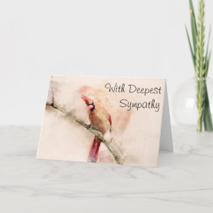 Carte Sympathie cardinale aquarelle