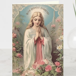 Carte Sympathie catholique Vierge Marie Écriture
