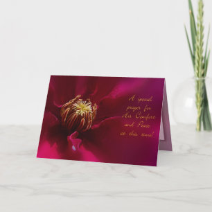 Carte Sympathie Clematis Violet