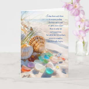 Carte Sympathie Condoléances Sincères avec Coquillage de