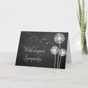Carte Sympathie Dandelion Chalkboard