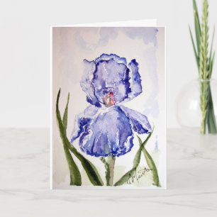Carte Sympathie d'aquarelle d'iris