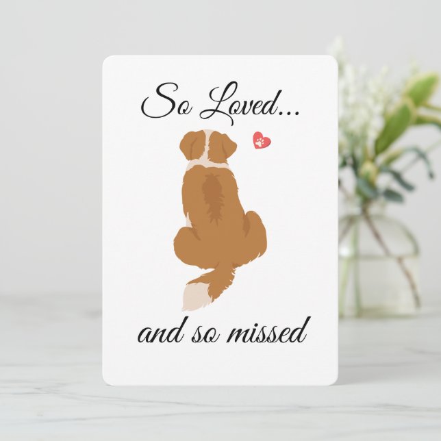 Carte Sympathie de chien imprimable - Téléchargeme (Debout devant)