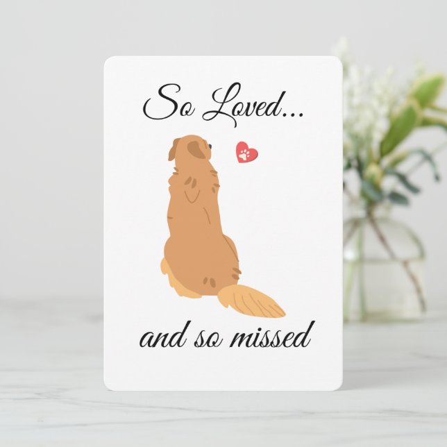 Carte Sympathie de chien imprimable - Téléchargeme (Debout devant)