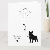 Carte Sympathie de chien, nom personnalisé. Perte 