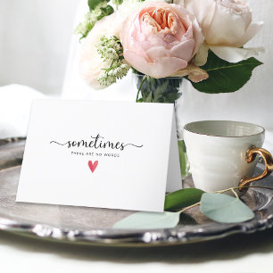 Carte Sympathie de coeur simple Penser à vous