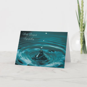 Carte Sympathie de goutte d'eau turquoise