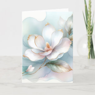 Carte Sympathie de la fleur de Magnolia blanche