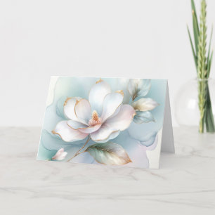 Carte Sympathie de la fleur de Magnolia blanche