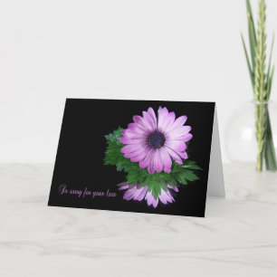 Carte Sympathie de la marguerite violette