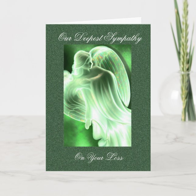 Carte Sympathie de l'ange vert (Devant)