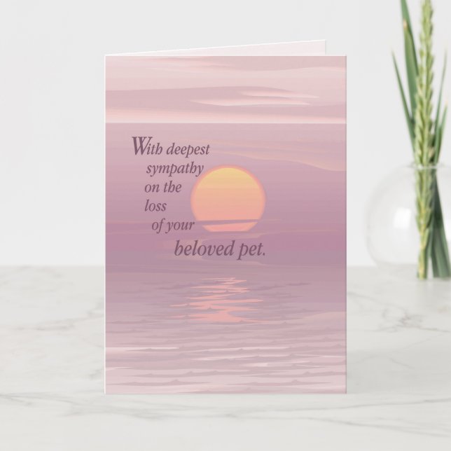 Carte Sympathie de l'animal de compagnie Sunrise (Devant)