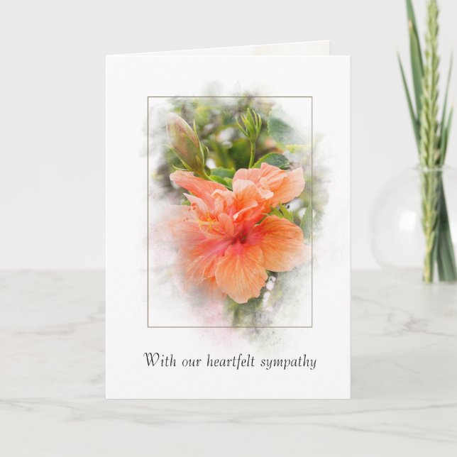 Carte Sympathie de l'Hibiscus orange (Devant)