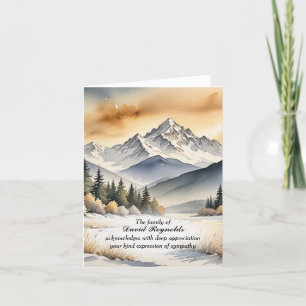 Carte Sympathie de neige de la montagne aquarelle
