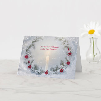 Carte Sympathie de Noël Souvenir 1er Noël seul
