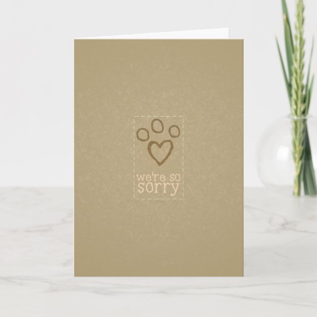 Carte Sympathie de perte de animal de compagnie du group (Devant)