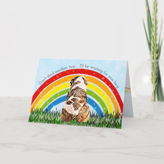 Carte Sympathie de perte de chien du pont Rainbow (Devant)