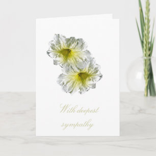 Carte Sympathie de Petunia blanc
