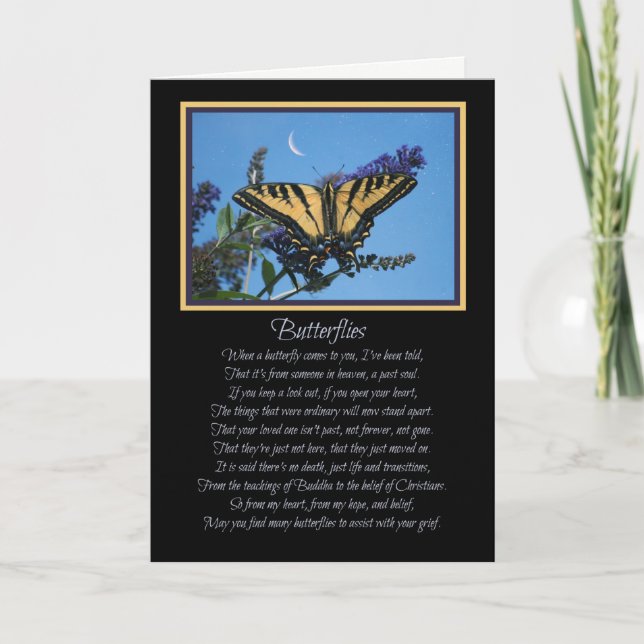Carte Sympathie de transition des papillons spirituels (Devant)