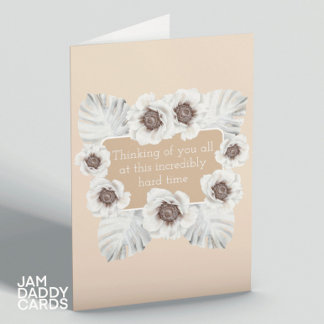 Carte Sympathie des fleurs blanches