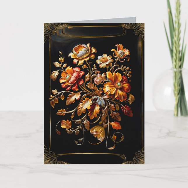 Carte Sympathie des fleurs d'automne (Devant)