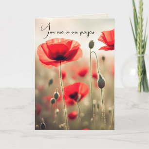Carte Sympathie des fleurs de pavot rouge