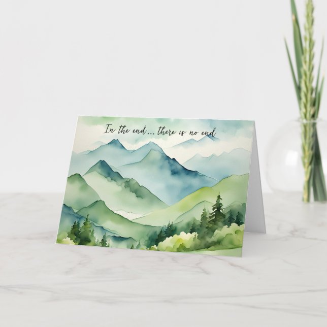 Carte Sympathie des monts Watercolor (Devant)