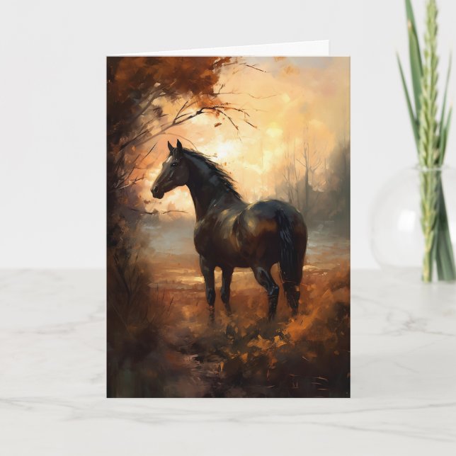 Carte Sympathie du cheval Coucher de soleil pacifique Eq (Devant)